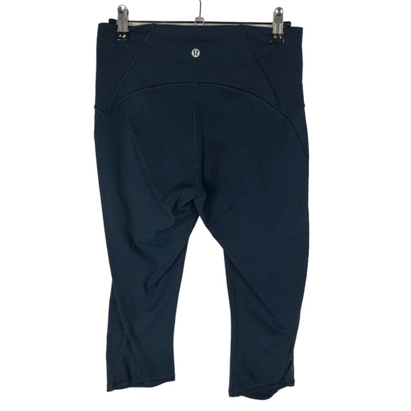 Lululemon Train Times Crop 17" Midnight Navy Athletic Crop Pants 8 - Picture 4 of 6